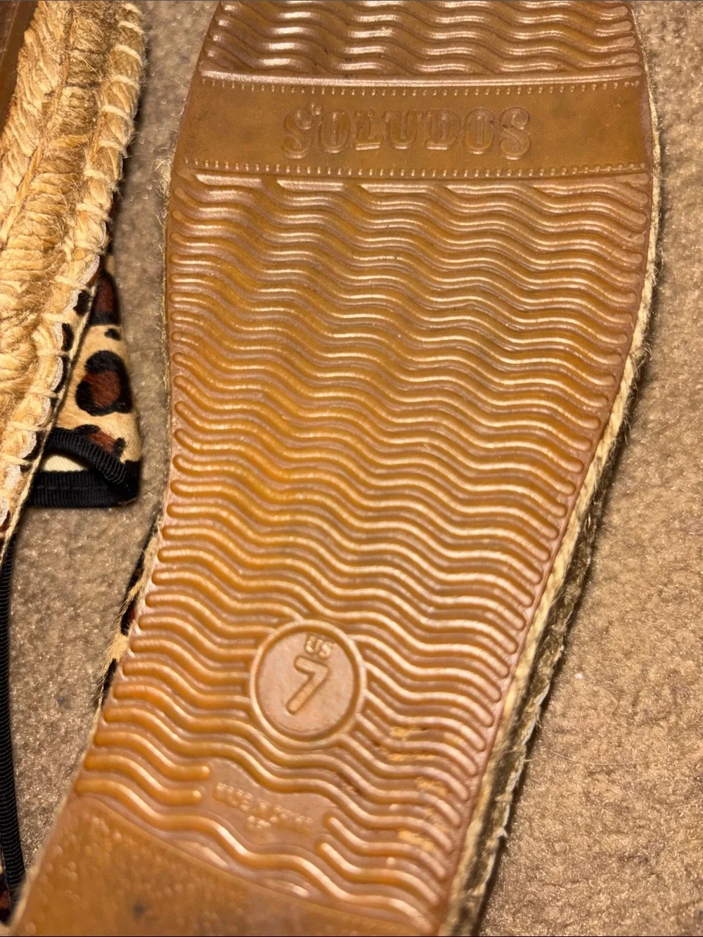 Soludos Leopard Print calf hair Espadrilles 7